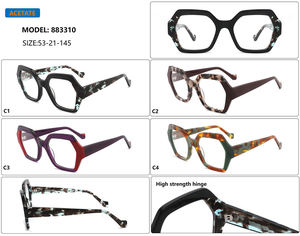 光沢のあるポリゴン厚みのある光学眼鏡クレイジーデザイナーフレームパーソナライズされた眼鏡スタイリッシュなアセテート眼鏡眼鏡 - Product Image 6