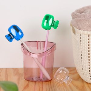 Toothbrush Head Cover Toothbrush Protector Brush Pod Case Protective Plastic Clip Bathroom Cool Stuff for Household Travel - Product Image 3
