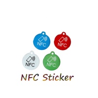 Бесплатный образец 14443A 13,56 mhz Nfc тег перезаписываемая клейкая наклейка RFID N tag213 /215/216 Rfid Nfc этикетка наклейка
