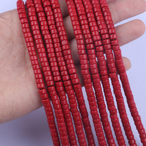 Perles <span class=keywords><strong>de</strong></span> <span class=keywords><strong>corail</strong></span> <span class=keywords><strong>rouge</strong></span> en forme <span class=keywords><strong>de</strong></span> bouton naturel pour la fabrication <span class=keywords><strong>de</strong></span> bijoux - Product Image 3