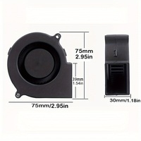 Ventilateur de refroidissement sans balais USB 75mm pour imprimante 3D 5015 7515 7525 7530 DC Cooler Power Inverter Air Pump for PC CPU