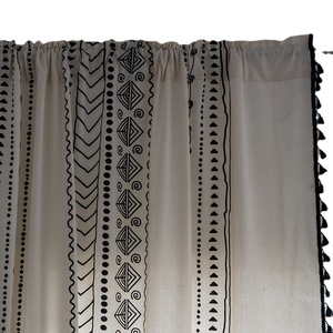 Stile americano stampa bohémien ombreggiatura geometrica <span class=keywords><strong>tende</strong></span> mantovane <span class=keywords><strong>per</strong></span> soggiorno bovindo <span class=keywords><strong>cucina</strong></span> finita - Product Image 5