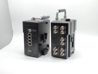 Convertisseur de média portable 5 canaux 3G SDI à fibre optique monomode avec Ethernet 1 Go et transmission sur 10 km