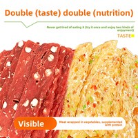 Friandises pour chiens au poulet et au canard saveur légumes, tranches nutritives pour l'entraînement, fibres alimentaires, soutien à la santé intestinale, riches en protéines