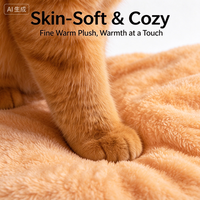 Lit-canapé pour chat, lavable en machine, adapté aux cages, anti-odeurs, coussin rond doux pour chatons, petit et portable pour l'anxiété
