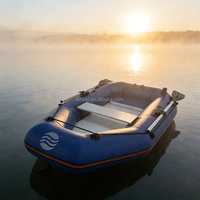 Radeau gonflable léger et durable à une place, bateau de sauvetage d'urgence épaissi et pliable, bateau de sport stable pour la dérive, yacht rigide