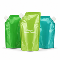Bolsa Doypack Personalizada con Boquilla y Tapa de Rosca, Brillante, para Líquidos, Detergentes y Desinfectantes, Venta al por Mayor