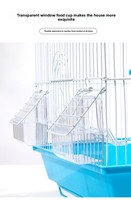Grande cage à oiseaux classique de luxe avec fermeture à bouton-pression, plateau en plastique robuste pour l'élevage d'oiseaux et l'hébergement d'animaux de compagnie