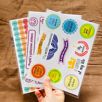 Toptan su geçirmez özel baskı vinil öpücük Cut Sticker Sheet OPP çanta paketi