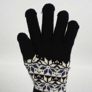 Dokunmatik ekran için kış sihirli eldiven sıcak streç örme yün eldivenler açık sahneler için kadın erkekler için çizgisiz akrilik jakar - Product Image 4