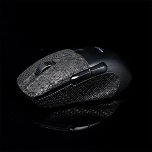 Pita pegangan Mouse Skate buatan tangan stiker tidak licin kulit kadal menyedot keringat untuk ROCCAT Kone Pro Mouse udara pita pegangan DIY