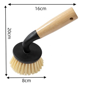 Realida Scrub Brushes Vollkreis Bubble Up Bambus Geschirr bürste für Küchen geschirr Antihaft pfannen - Product Image 3
