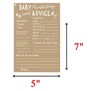 Conselho para A Mãe eo Pai Kraft Rústico Chá de Bebê, Cartões de Gênero Neutro para o Jogo Do Chuveiro de Bebê