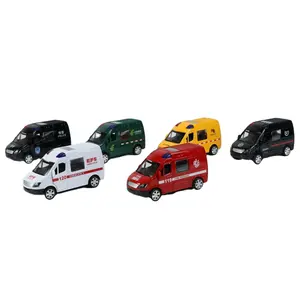 1:32 Scale Model City ambulance police car fire truck vehicle Diecast model van transportation car toys