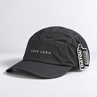 Casquette de baseball légère en nylon Ripstop à 5 panneaux, couleur unie, visière incurvée, logo personnalisé imprimé, unisexe, réglable, pour l'extérieur