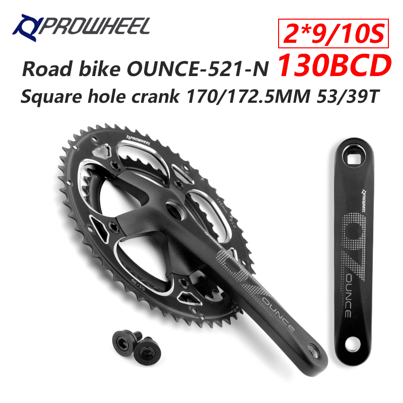 PROWHEEL OUNCE-521-Nロードバイクスクエアホールクランクセット