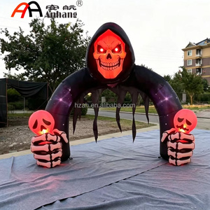 Arco Inflable Gigante con Luces LED de Terror, Calavera, Payaso Malvado, Fantasma, Bruja, Monstruo, Decoración para Fiestas Temáticas de Festival - Product Image 3