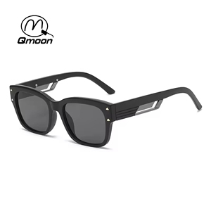 Lunettes de soleil carrées QMOON style rétro en PC, monture intégrale, protection UV400, légères, élégantes et luxueuses, unisexe, 2026 - Product Image 6