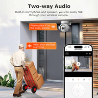UEMON Smart Home Mini PTZ CCTV Cámara 5MP Gran angular a todo color Visión nocturna Audio bidireccional TUYA APP Control Hotel eléctrico