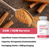 Capsules de cannelle de Ceylan naturelle à formule personnalisée, marque privée, vente en gros, supplément très prisé à prix avantageux