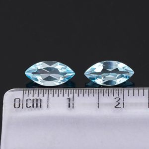 YASHEE Topacio Azul Cielo Natural Corte Marquesa 10x5 mm 2.5 Pulgadas Gema de Calidad AAA con Tratamientos Naturales para Fabricación de Joyas - Product Image 3