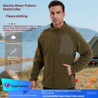 Veste polaire unisexe sportive à col montant, idéale pour l'automne et l'hiver, parfaite pour les activités sportives en extérieur, chaude et adaptée à la superposition, coupe-vent