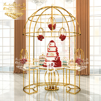 Table de luxe en acier inoxydable, dessus en verre, table à manger ronde pour mariage