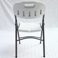 Chaise pliante en plastique de mariage de cadre extérieur en métal blanc à vendre