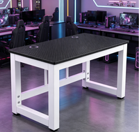 Bureau de jeu robuste pour ordinateur, idéal pour le bureau à domicile et les études, table de travail PC moderne avec structure métallique