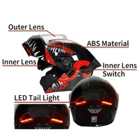 Offre Spéciale Casques Moto Intégraux à LED, Modulaires Relevables en ABS, Casques de Moto pour Adultes Accessoires