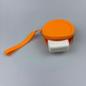 Wholesale New Round Silicone Coin <b>Purse</b> Portable Data Cable Earphone Silicone Storage Bag Jewelry Silicone Bag - Product Image 3