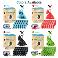120 sacs à déjections canines, 8 rouleaux avec clip de fixation, 23x33cm, sacs à déchets pour animaux de compagnie en HDPE, emballés en boîte
