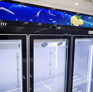Congelador Vertical Comercial con Puerta de Vidrio, Refrigerador Combinado con 1, 2 o 3 Puertas de Vidrio para Bebidas - Product Image 3