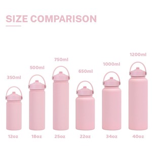 New 1L công suất lớn đôi thép không gỉ thể thao cốc nước cầm tay Mỹ Miệng Lớn Thiết kế chân không bình Phích - Product Image 2