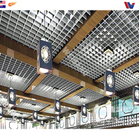 Plaques de plafond en fibre de verre 2x4 pieds carrés perforées à encastrer, grille moderne pour immeuble de bureaux, insonorisantes et résistantes au feu