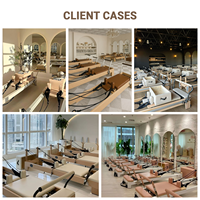 Hochwertiges Pilates-Gerät für Zuhause: Klappbares Eichenholz-Reformer-Bett für Yoga und Pilates, Körpertraining und Fitness