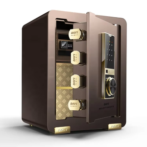 Coffre-fort électronique à empreinte digitale noir, design antivol durable, pour le rangement de biens de valeur à la maison et au bureau - Product Image 4