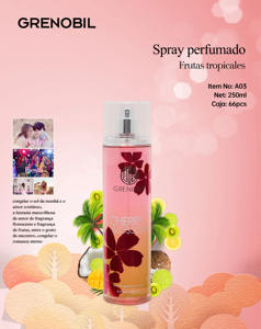 Perfume <span class=keywords><strong>de</strong></span> Marca GRENOBIL 250ml, Perfumes <span class=keywords><strong>de</strong></span> <span class=keywords><strong>Alta</strong></span> Calidad al por Mayor para Mujer, Perfume <span class=keywords><strong>de</strong></span> Cereza, Perfume Afrutado para Mujer, Spray Corporal <span class=keywords><strong>de</strong></span> Lujo - Product Image 1