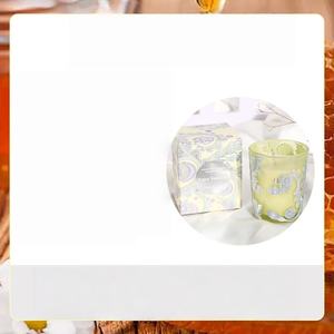 Bougie parfumée en verre gaufré de style chinois avec motif exquis coloré, idéale pour les hôtels, les mariages, les fêtes, bougie créative parfumée - Product Image 6