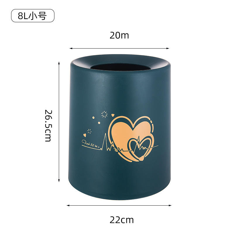 ถุงรูปหัวใจสีเขียวเข้มหนา [8L ขนาดเล็ก]