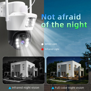 Bán buôn ống kính kép ngoài trời thẻ nhớ phát hiện chuyển động năng lượng mặt trời bảng điều khiển năng lượng điện năng thấp wifi an ninh mạng PTZ năng lượng mặt trời máy ảnh - Product Image 2