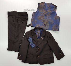 Meilleures ventes : Costumes d'affaires sur mesure pour hommes Steve & James, en laine 100% premium, anti-plis et respirants - Product Image 1