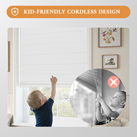 Persianas Romanas Inalámbricas Sin Herramientas ni Taladro, Persianas Térmicas Opacas para Ventanas, Oscurecimiento de Sala de Estar y Dormitorio, Personalizadas