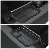 Boîte de rangement double couche pour tableau de bord, compatible avec Tesla Model Y Juniper/Model YL 2025.