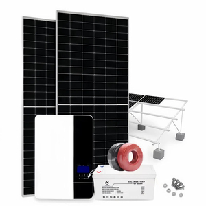 Kit solaire complet OEM Chine 5kW-10kW avec batteries lithium-ion, contrôleur de charge MPPT, onduleur et matériel de montage pour la maison - Product Image 1