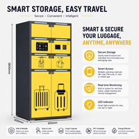 Casier à bagages intelligent extérieur 2026 avec paiement par QR, armoire de rangement étanche pour location, idéal pour parcs d'attractions et sites touristiques