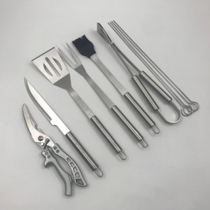 Juego <span class=keywords><strong>de</strong></span> 7 <span class=keywords><strong>Utensilios</strong></span> para Barbacoa <span class=keywords><strong>de</strong></span> Acero Inoxidable, Portátiles, para Jardín y Exteriores, con Bolsa - Product Image 2