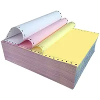 Papel Continuo NCR de 2 Capas y 3 Partes, Papel Autocopiativo sin Carbón, 9.5x11 241x280mm, 1000 Hojas, Imagen Azul, Papel para Impresora de Computadora