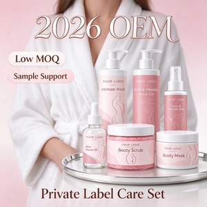 Private Label Feminine Care Product Set Intimate Wash Shave <b>Gel</b> Mist Oil Scrub Mask OEM Custom Packaging Hyaluronic Acid Kit - Product Image 1