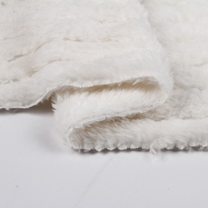 Nhà Máy Trung Quốc Ladies Vải Dệt Sọc Jacquard 100% Polyester Đúp Side Sherpa <span class=keywords><strong>Fleece</strong></span> Vải Sân Cho Mùa Đông - Product Image 3